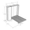 Cama Retratil 140 Vertical Kentaro Com Armário Coluna Nogueira
