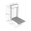 Cama Retratil 120 Vertical Kentaro Com Armário Suspenso Nogueira