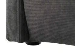 Cama 160 X 200 Cm Veludo Canelado Antracite - Sonetri