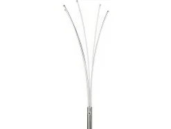 Candeeiro De Pe 5 Bracos Leds Conceptual Filae - Metal - 58 X 20 X 189 Cm - Prateado