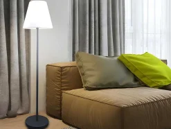 Candeeiro De Pe De Exterior Com Leds - Metal - A. 150 Cm - Cores Variaveis - Wiley