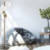 Candeeiro De Pe Em Metal E Vidro Com 4 Globos De A. 130 Cm Cor Dourado E Branco - Faze