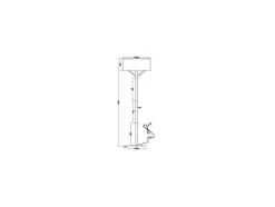 Candeeiro De Pe Escandinavo Metal, Linho E Madeira De Hevea D44 X A164 Cm Natural E Branco - Addis