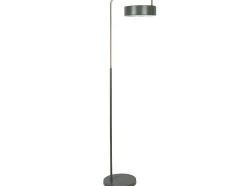 Candeeiro De Pe Estilo Vintage Otilie - Metal - 35 X 25 X 154 Cm - Verde Azeitona E Dourado