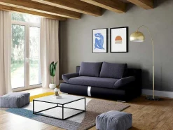 Candeeiro De Pe Grande Em Arco Estilo Art Deco 140 X 35 X 180 Cm Em Metal E Marmore Cor Dourado - Ombrage