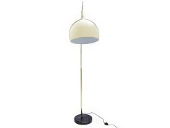 Candeeiro De Pe Grande Em Arco Estilo Art Deco 140 X 35 X 180 Cm Em Metal E Marmore Cor Dourado - Ombrage