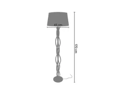 Candeeiro De Pe Tosel Hod B Tecido Certo Branco D40 X H153 Cm