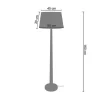 Candeeiro De Pe Tosel Manon Tecido Coluna Preto D40 X H155 Cm