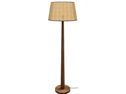 Candeeiro De Pe Tosel Manon Tecido Coluna Preto D40 X H155 Cm