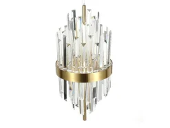 Candeeiro De Teto Aco Inoxidavel E Vidro D25 Cm Dourado E Transparente - Langley