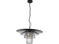 Candeeiro De Teto Armacao Borboleta D. 59 X A. 110 Cm Em Metal Preto - Machaon