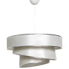 Candeeiro De Teto E Metal De D. 40 X A. 72 Cm Cor Bege E Prateado - Tairon
