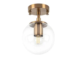 Candeeiro De Teto Em Metal Com Globo De D. 15 X A. 23 Cm Estilo Vintage - Barlati