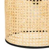 Candeeiro De Teto Entrelacado Neirobi - Estilo Etnico - Ferro E Vime - D. 30 X A. 120 Cm - Natural