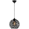 Candeeiro De Teto Filiforme Em Metal De Altura Regulavel De D. 25 X A. 39/119 Cm Cor Preto - Celindra