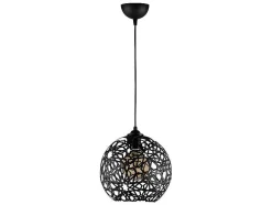 Candeeiro De Teto Filiforme Em Metal De Altura Regulavel De D. 25 X A. 39/119 Cm Cor Preto - Celindra