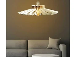 Candeeiro De Teto Perfurado Em Mdf De D. 68 X A. 50 Cm Cor Branco - Farita