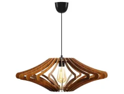 Candeeiro De Teto Perfurado Em Mdf De D. 59 X A. 55 Cm Cor Castanho Nogueira - Farita
