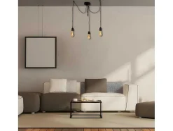 Candeeiro Suspenso Andria, Preto, 180 X 180 X 93 Cm, Epikasa