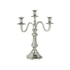 Candelabro 3 Bracos Come Em Aluminio De A. 45 X C. 38 Cm Em Prateado - Sia