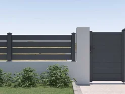 Cerca De Pousar Perfurada A80,3Xl188,6 Cm Aluminio Antracite - Primo