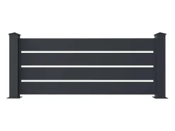 Cerca De Pousar Perfurada A80,3Xl188,6 Cm Aluminio Antracite - Primo