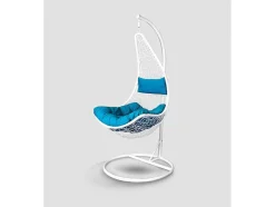 Cesto Suspenso Xn-2005 Cor Branca Com Almofada Azul E Base Incluida