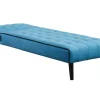Chaise Longue Cama Em Tecido Azul E Contornos Pretos - Bayou