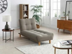 Chaise-Longue Clic-Clac Tecido Taupe - Esteban