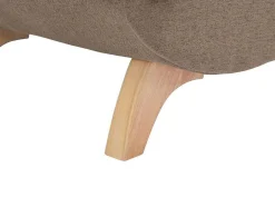 Chaise-Longue Direita Convertivel Em Tecido Castanho Com Espaco De Arrumação - Penelope