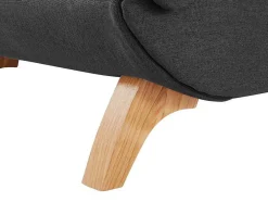 Chaise-Longue Direita Convertivel Em Tecido Antracite Com Espaco De Arrumação - Penelope