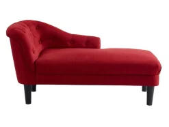 Chaise Longue Direita Em Tecido Vermelho - Anouk