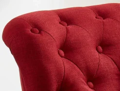 Chaise Longue Direita Em Tecido Vermelho - Anouk