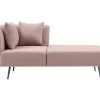 Chaise-Longue Direita Em Tecido Cor-De-Rosa - Napasa