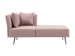 Chaise-Longue Direita Em Tecido Cor-De-Rosa - Napasa