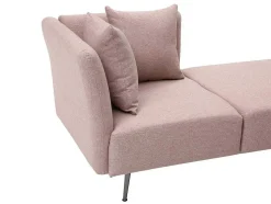 Chaise-Longue Direita Em Tecido Cor-De-Rosa - Napasa