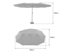 Chapeu-De-Chuva Duplo 2,7X4,6M Linai Preto