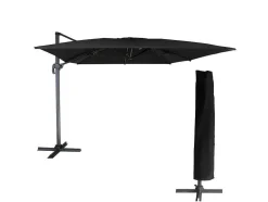 Chapeu De Sol Molokai Rectangular De 3X4M Preto + Tampa