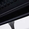 Cheminee Electrique 2000W En Acier Noir Et Pieds