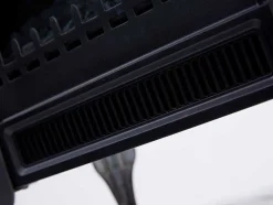Cheminee Electrique 2000W En Acier Noir Et Pieds