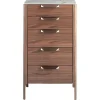 Chiffonier Em Madeira Folheada De Nogueira Com Tampo Em Fibra De Vidro De Efeito Marmore 7039