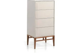 Chiffonier Em Mdf Lacado Em Niebla Brillo Com Quatro Gavetas 7036