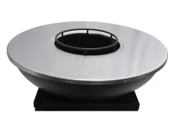 Churrasco, Chapa, Braseiro Em Aco C81 X L81 X A96 Cm Preto - Corvera