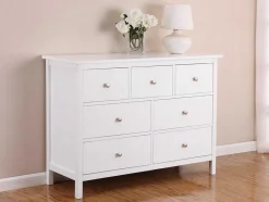 Cómoda Albane - 7 Gavetas - Pinho Branco