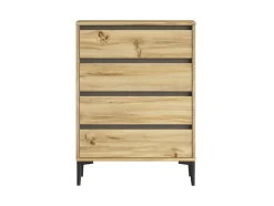Cómoda Com 4 Gavetas - Venprodin - Feltro 72 Cm - Antracite