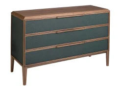 Cómoda Em Pvc Verde Escuro E Nogueira 7150
