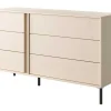 Cómoda 6 Gavetas Com Leds Bege - Elynia