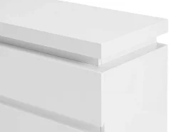 Cómoda 6 Gavetas Com Leds, Mdf Lacado A Branco - Flarancia