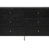 Cómoda 6 Gavetas Mdf E Metal Preto E Dourado - Milavia De Pascal Morabito