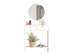 Cómoda Larris Com Espelho, 2 Gavetas - Venprodin - 24 Cm Branco